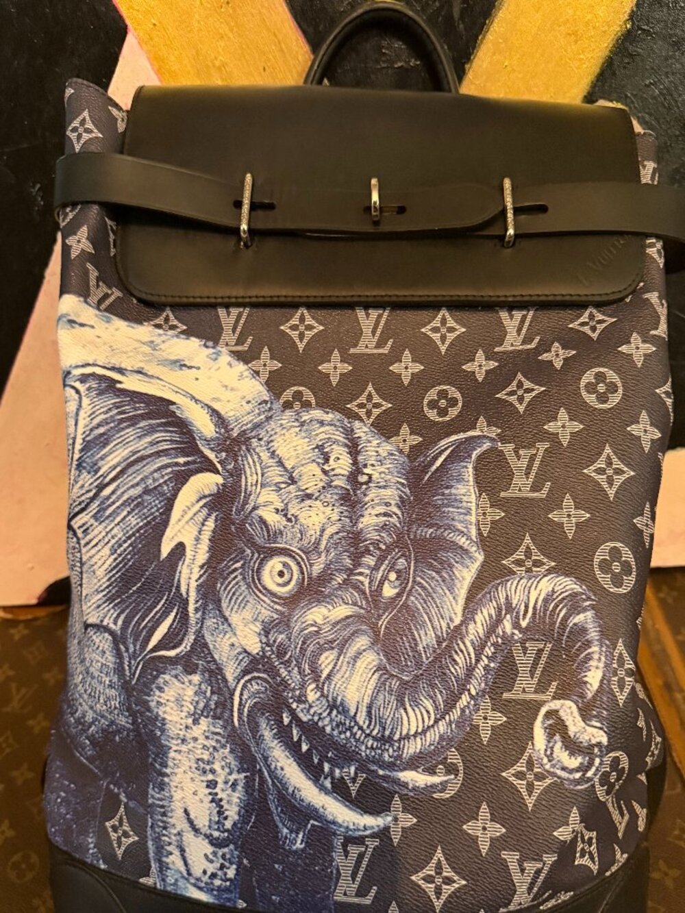 💎 PRISTINE FULL SET 💎 Louis Vuitton x Chapman Brothers Elephant Steamer Backpa